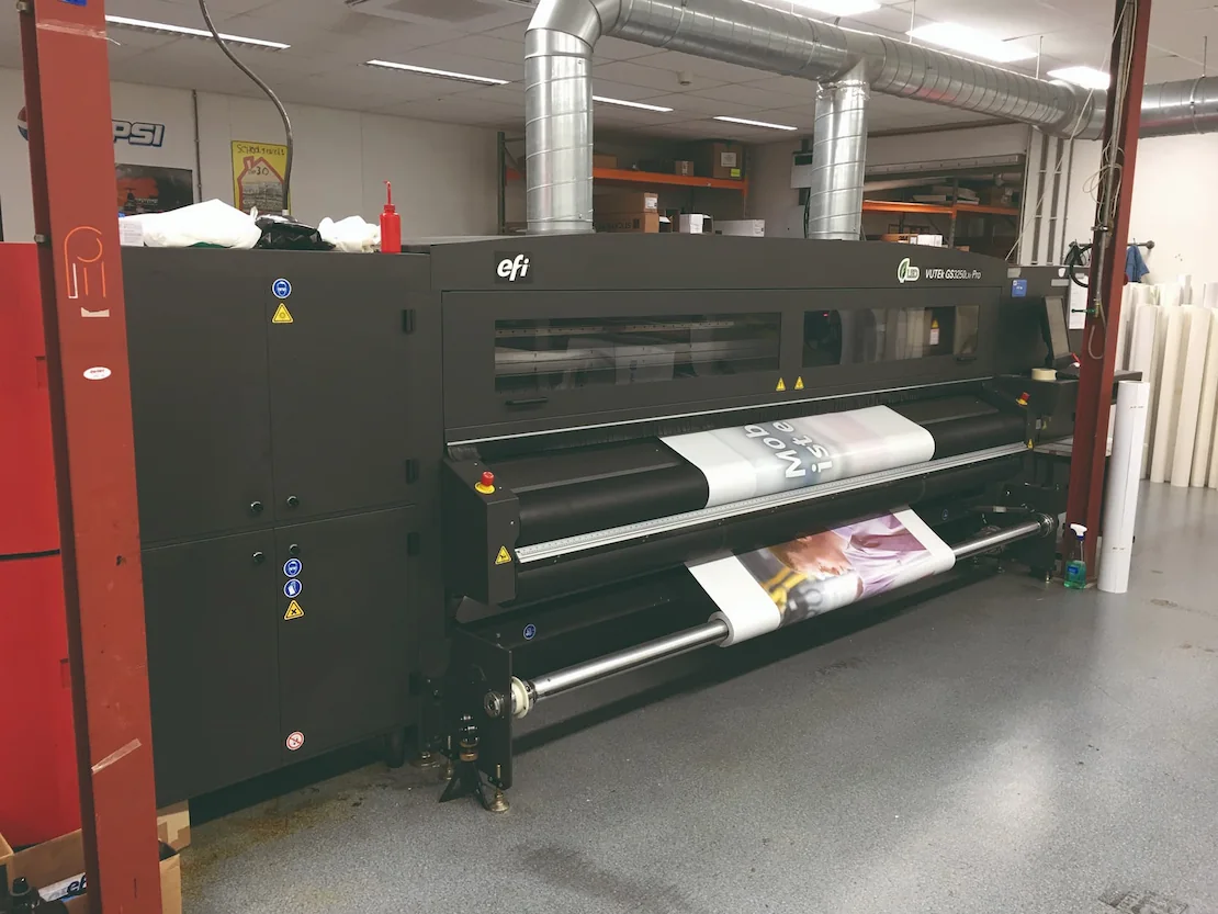 Printer in de productieruimte van Bergslot